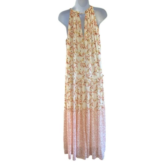 Anthropologie Drew Women's Romantic Floral Halter Maxi Dress Medium Light Flowy - Picture 4 of 6